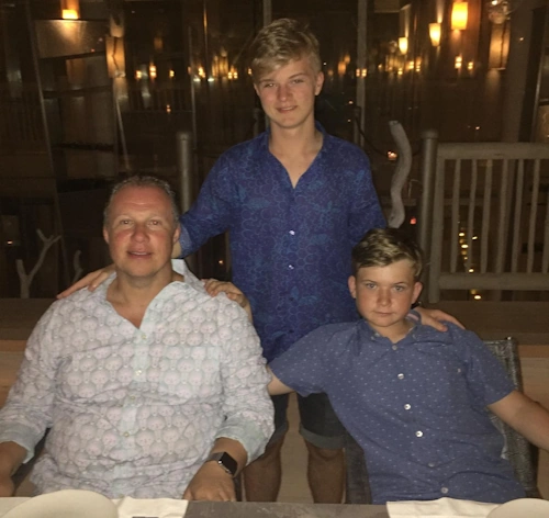 Marcus Briggs with his sons